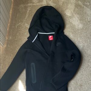 Nike Black Zip up Hoodie with Zipper Pockets